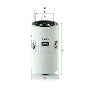 Фильтр масляный MANN-FILTER W 950/36